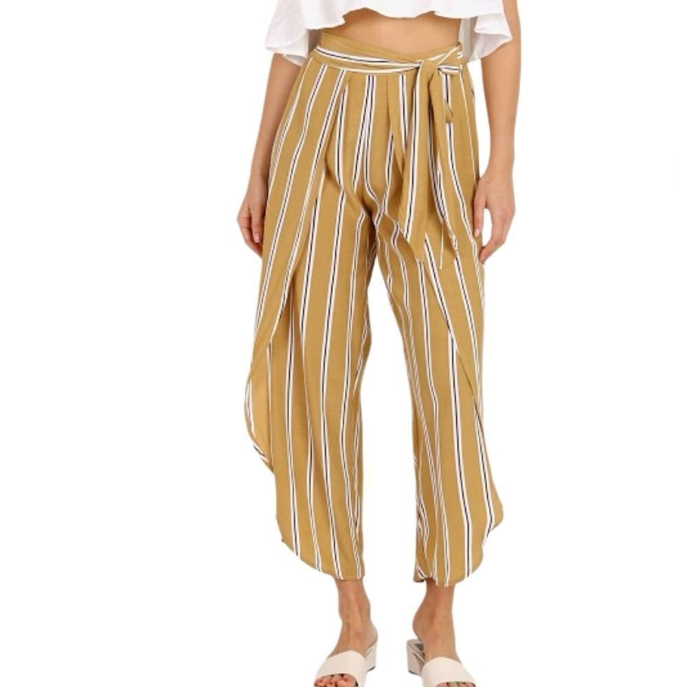 Faithfull the Brand Clarke Stripe Print Pants Size 6 Medium